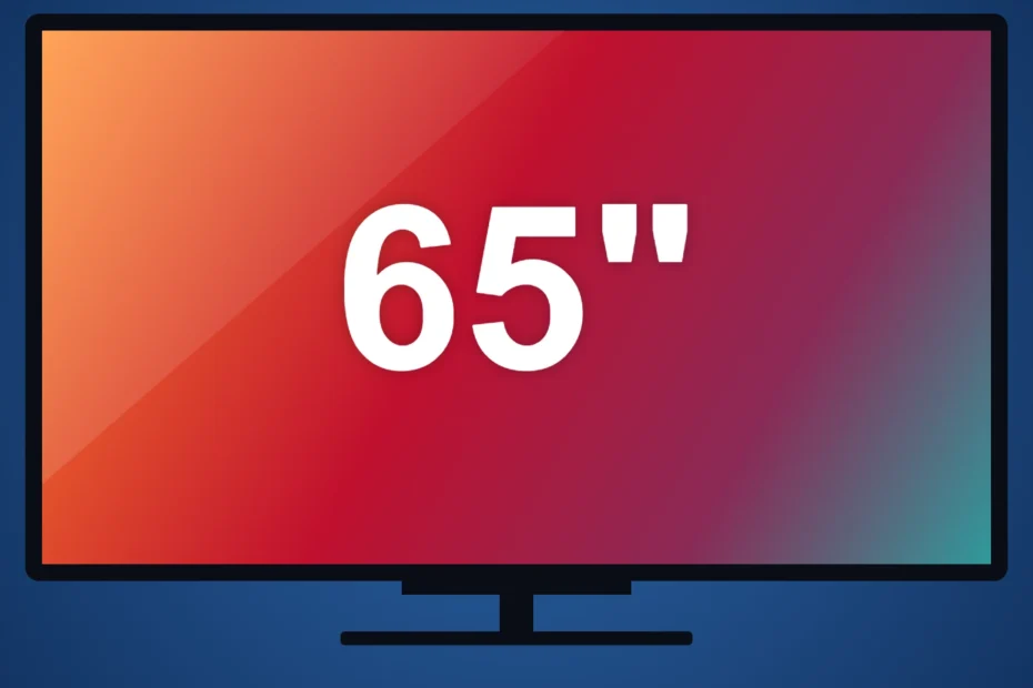Ilustração de uma Smart TV de 65 polegadas